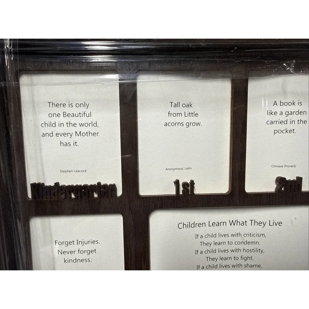School Years Picture Frame Collage - JOSHUA - Kindergarten‎ to Graduation -